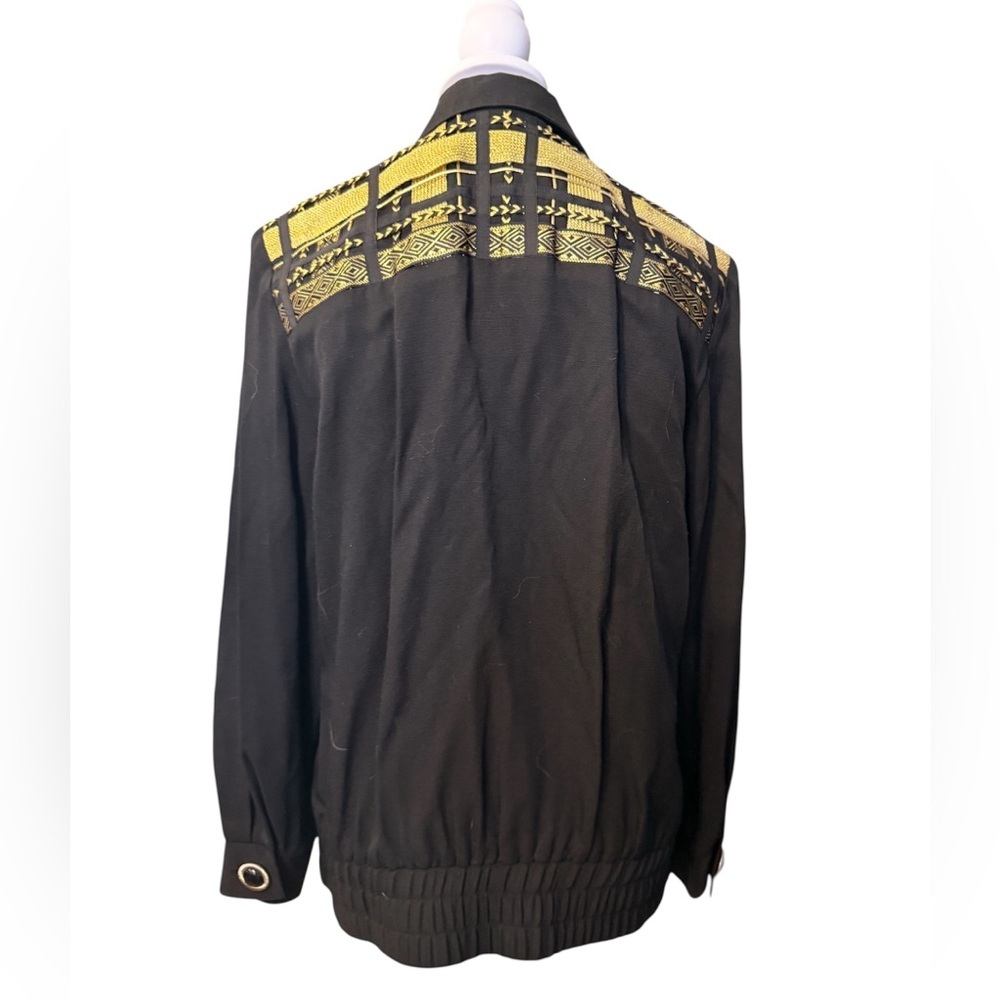 Vintage Black and Gold Double Breasted Jacket - Picture 4 of 7